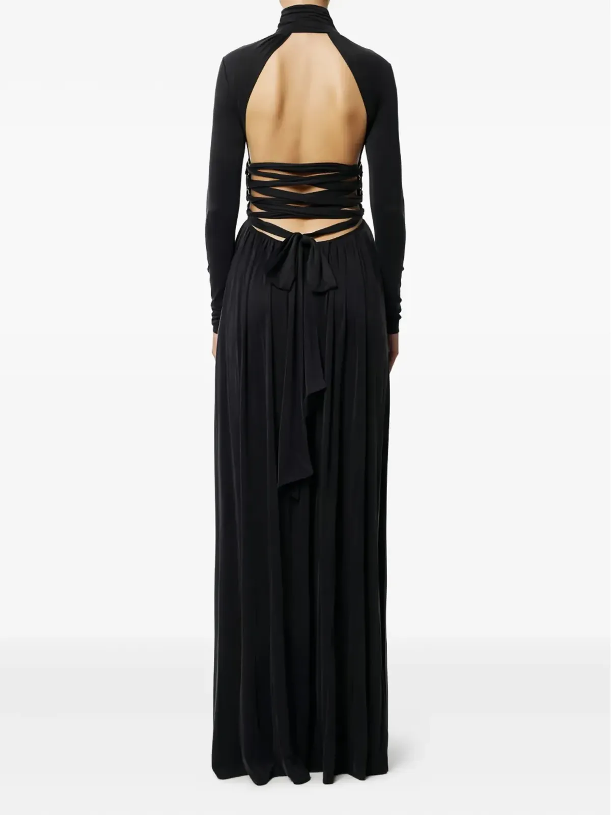 Elisabetta Franchi レッドカーペット ドレープ クロスオーバー ドレス - ブラック - 画像3