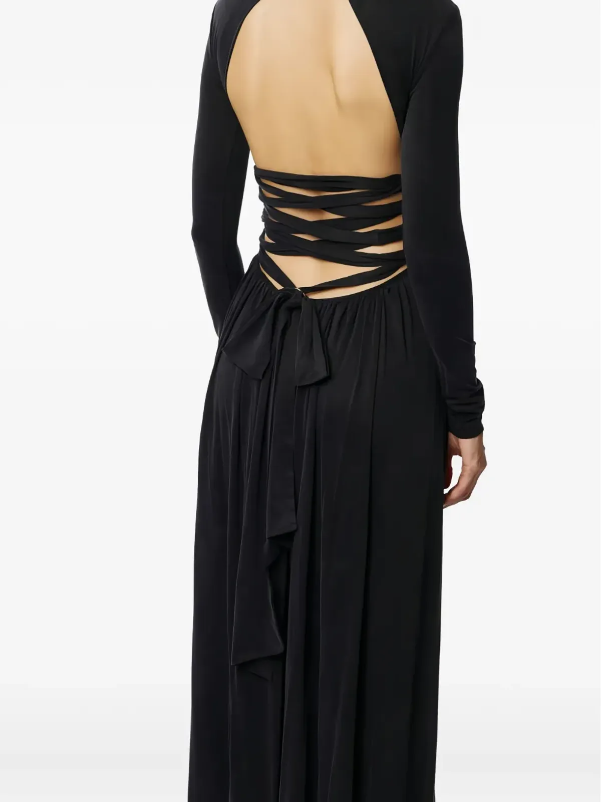 Elisabetta Franchi レッドカーペット ドレープ クロスオーバー ドレス - ブラック - 画像4