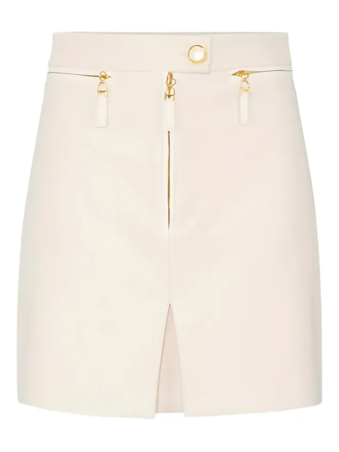 Elisabetta Franchi Elisabetta Franchi ジップ付きミニスカート - ニュートラルカラーの商品画像