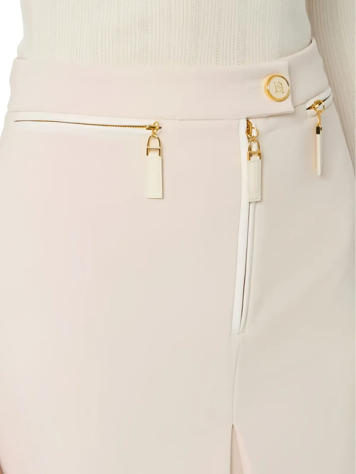 Elisabetta Franchi ジップ付きミニスカート - ニュートラルカラー - 画像4