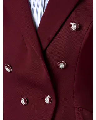 Elisabetta Franchi ダブルブレスト エナメルボタン ブレザー レッド - サムネイル5