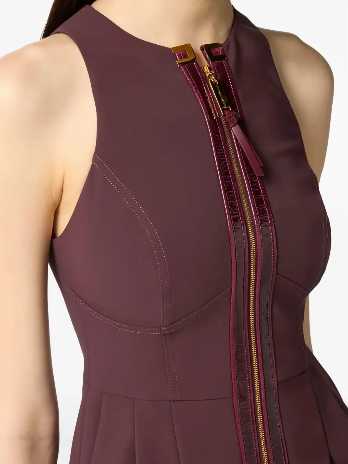 Elisabetta Franchi ノースリーブミニドレス - 画像5