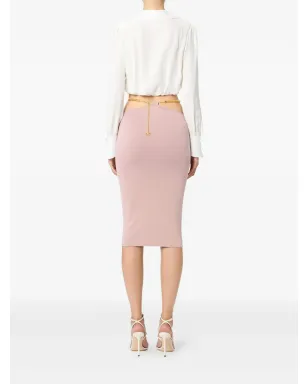 Elisabetta Franchi カットアウト蛇柄ベルトスカート - サムネイル2