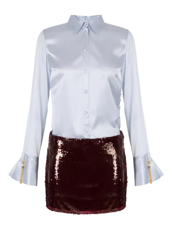 Elisabetta Franchi Elisabetta Franchi スパンコールミニドレス ブルーの商品画像