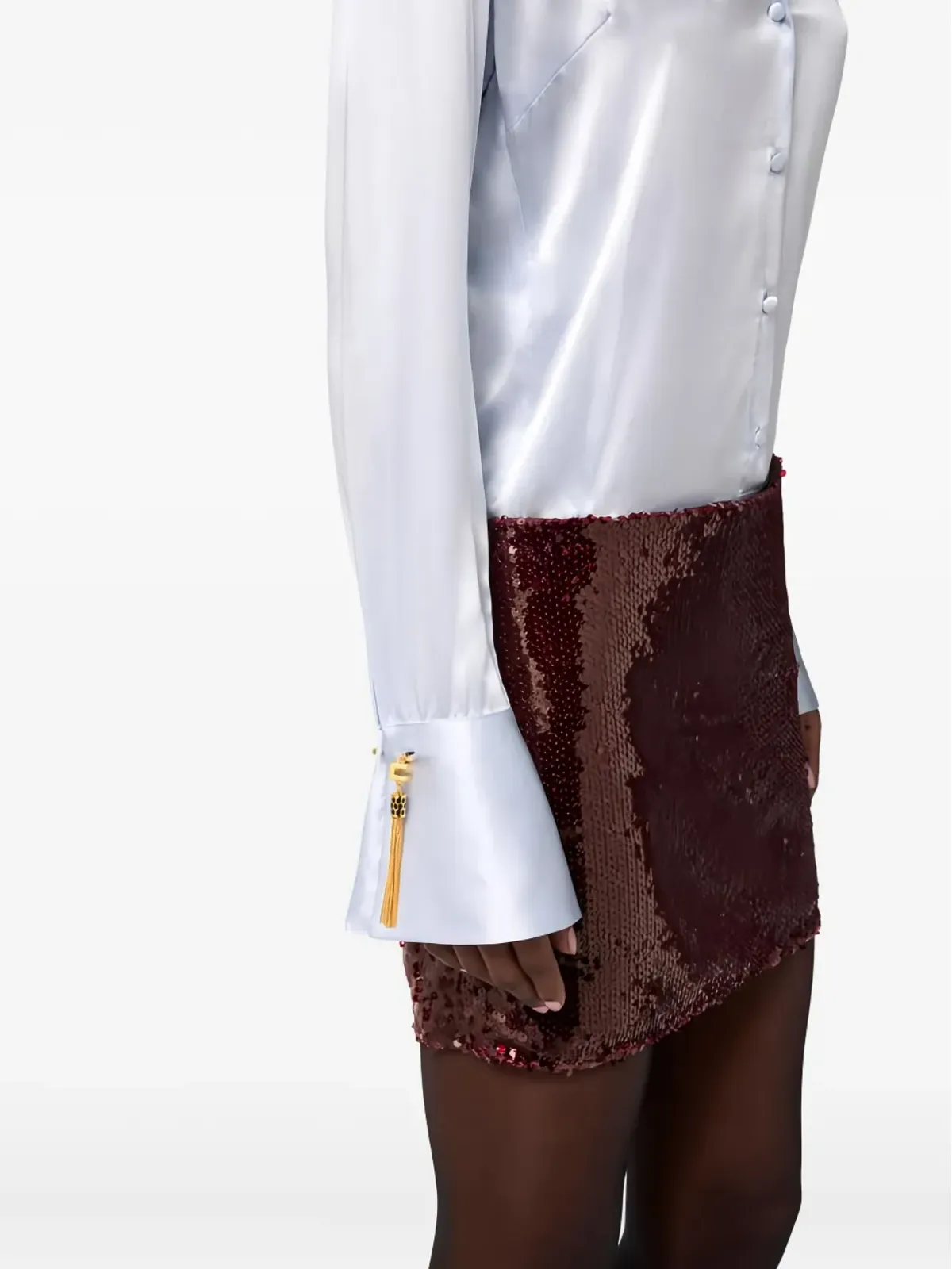 Elisabetta Franchi スパンコールミニドレス ブルー - 画像5