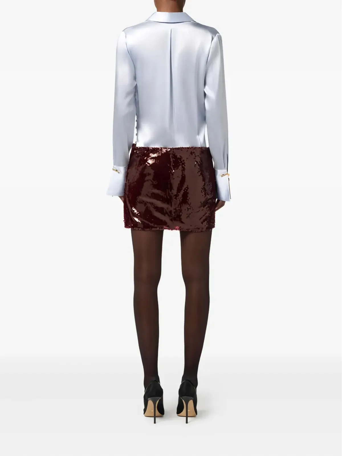 Elisabetta Franchi スパンコールミニドレス ブルー - 画像3