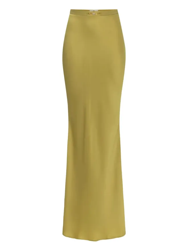 Elisabetta Franchi Elisabetta Franchi ロゴディテール マキシスカート - グリーンの商品画像
