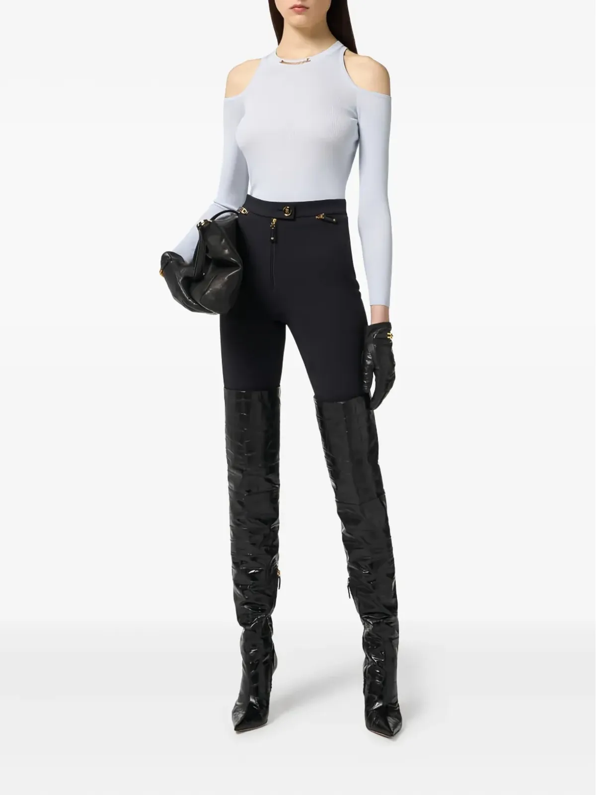 Elisabetta Franchi カットアウトディテール長袖トップ - 画像2