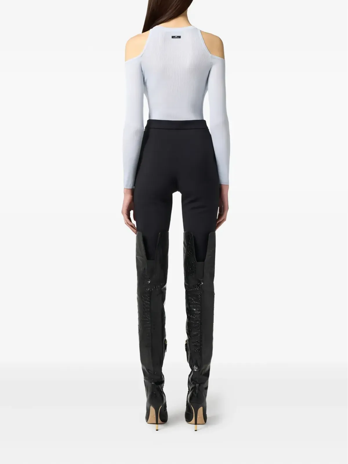 Elisabetta Franchi カットアウトディテール長袖トップ - 画像3