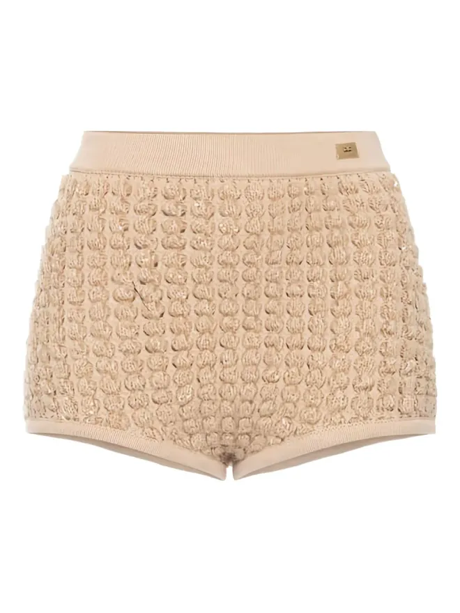 Elisabetta Franchi Elisabetta Franchi スパンコール付きブークレショートパンツ - ニュートラルの商品画像