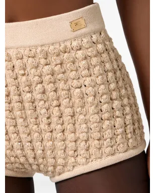 Elisabetta Franchi スパンコール付きブークレショートパンツ - ニュートラル - サムネイル5