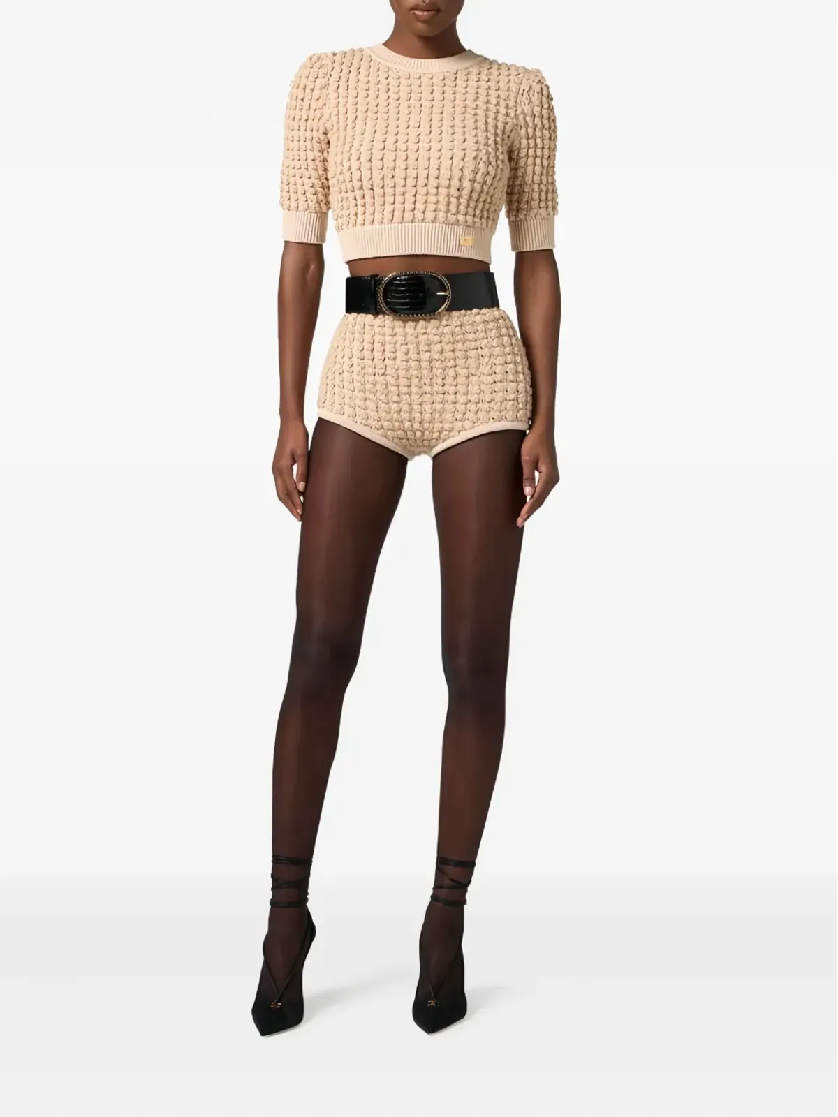 Elisabetta Franchi スパンコール付きブークレショートパンツ - ニュートラル - 画像2