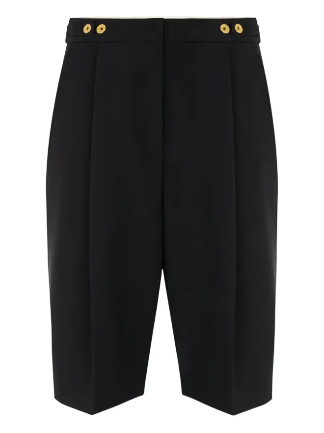 Elisabetta Franchi Elisabetta Franchi センタークリース ロゴプレート ショートパンツ - ブラックの商品画像