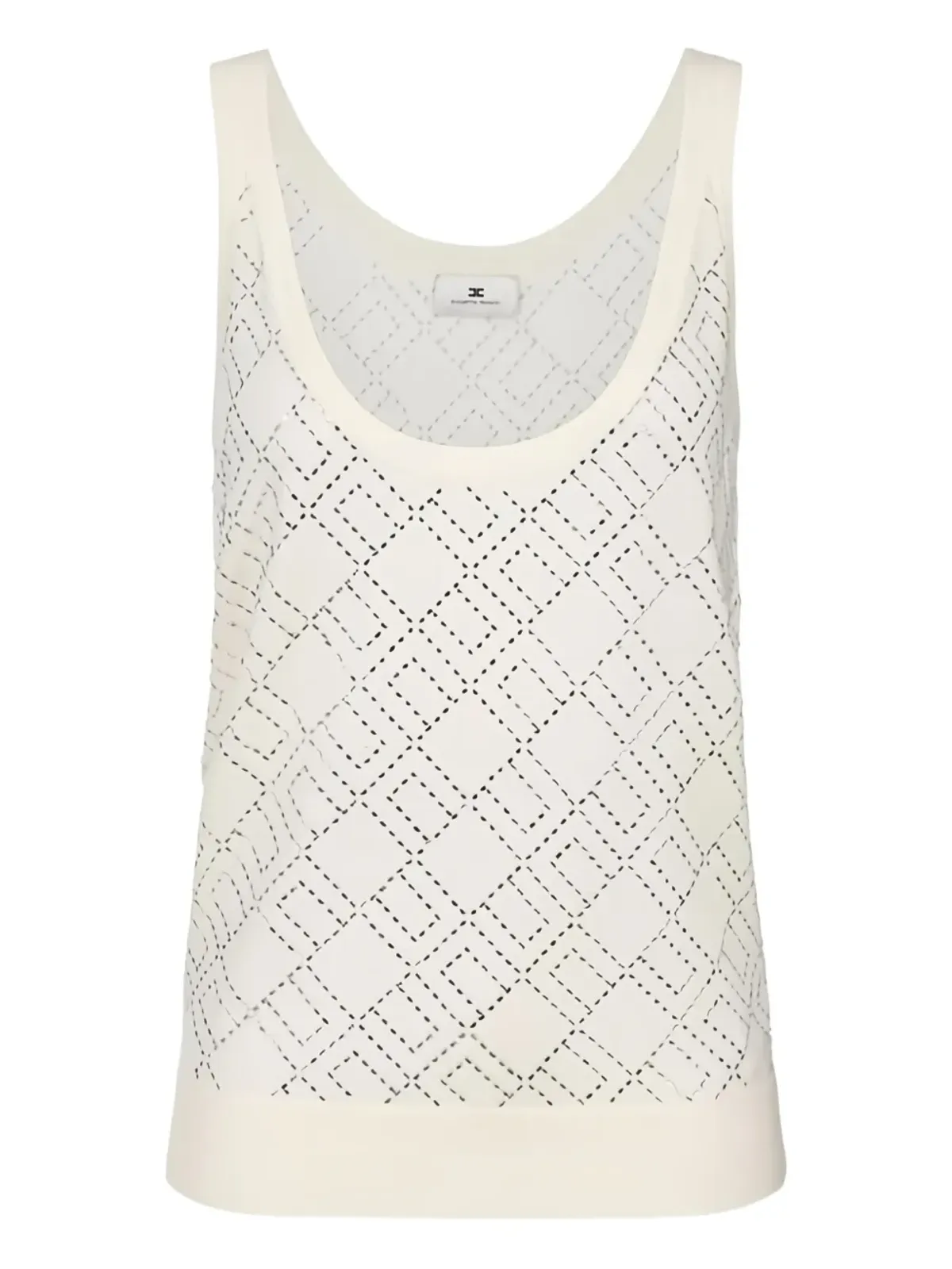 Elisabetta Franchi 刺繍入りタンクトップ - ネュートラルカラー - 画像1