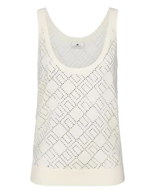 Elisabetta Franchi 刺繍入りタンクトップ - ネュートラルカラー - サムネイル1