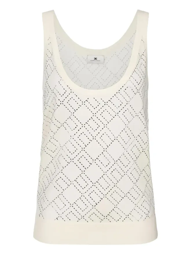 Elisabetta Franchi Elisabetta Franchi 刺繍入りタンクトップ - ネュートラルカラーの商品画像
