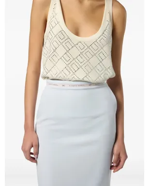 Elisabetta Franchi 刺繍入りタンクトップ - ネュートラルカラー - サムネイル5