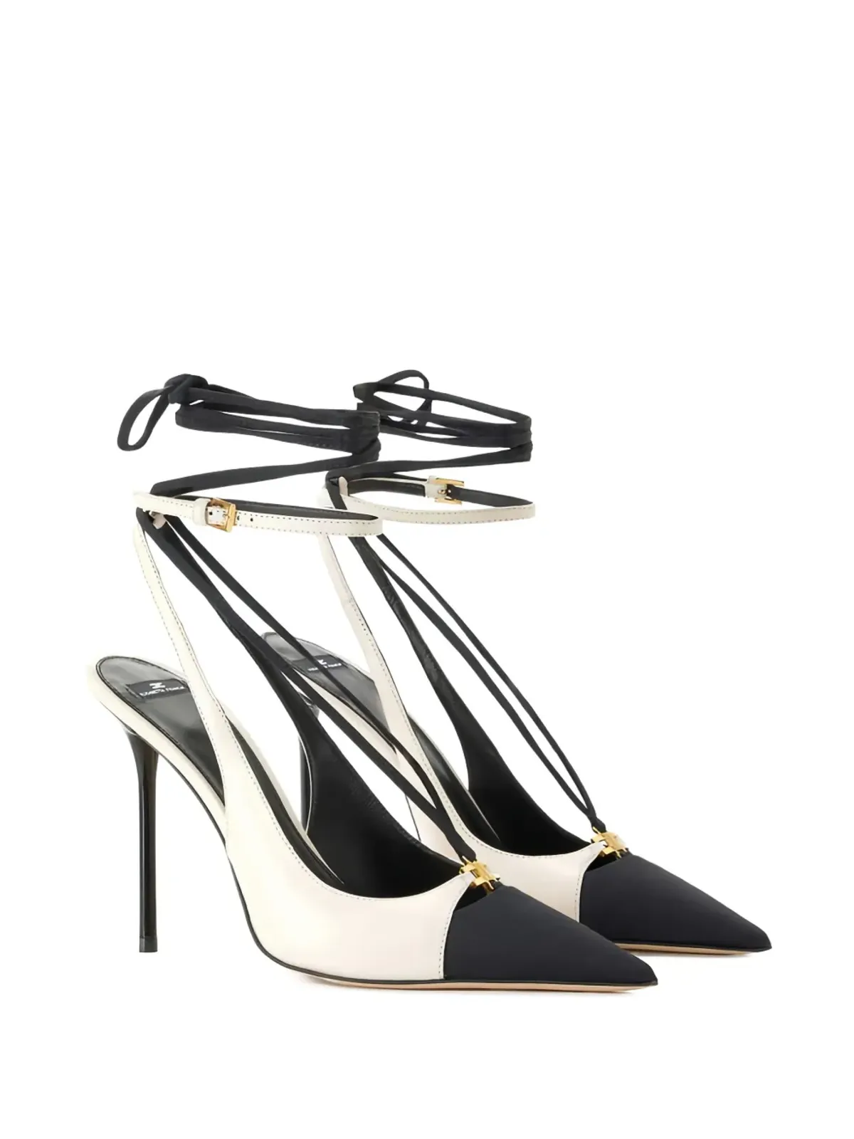 Elisabetta Franchi ツートンカラー スティレットヒールパンプス - ホワイト - 画像2