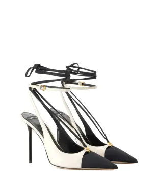Elisabetta Franchi ツートンカラー スティレットヒールパンプス - ホワイト - サムネイル2