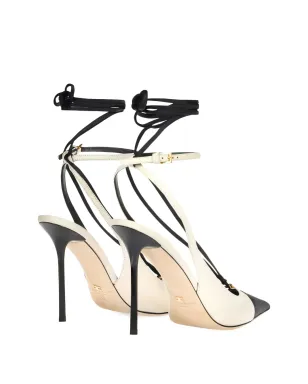 Elisabetta Franchi ツートンカラー スティレットヒールパンプス - ホワイト - サムネイル3