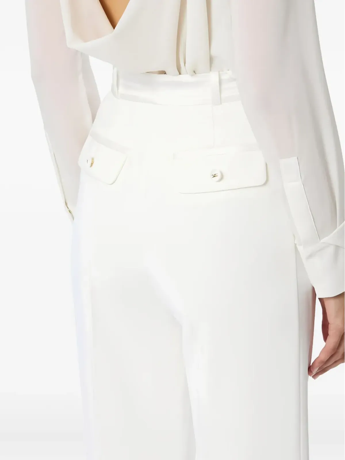 Elisabetta Franchi タキシードディテールパンツ - 画像4