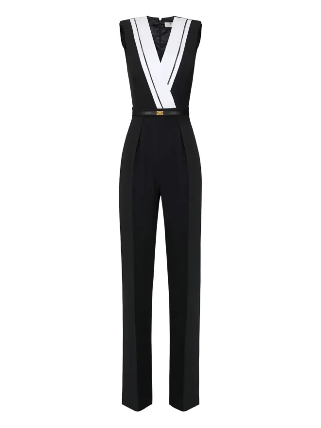 Elisabetta Franchi Elisabetta Franchi プリーツロゴジャンプスーツの商品画像