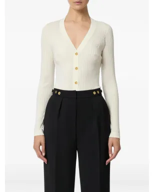 Elisabetta Franchi リブ編み長袖カーディガン - ニュートラルカラー - サムネイル2