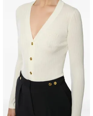 Elisabetta Franchi リブ編み長袖カーディガン - ニュートラルカラー - サムネイル4