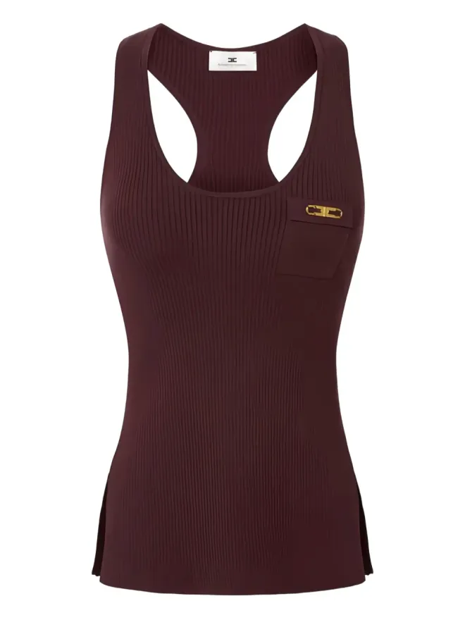 Elisabetta Franchi Elisabetta Franchi リブ編み バストポケット タンクトップの商品画像