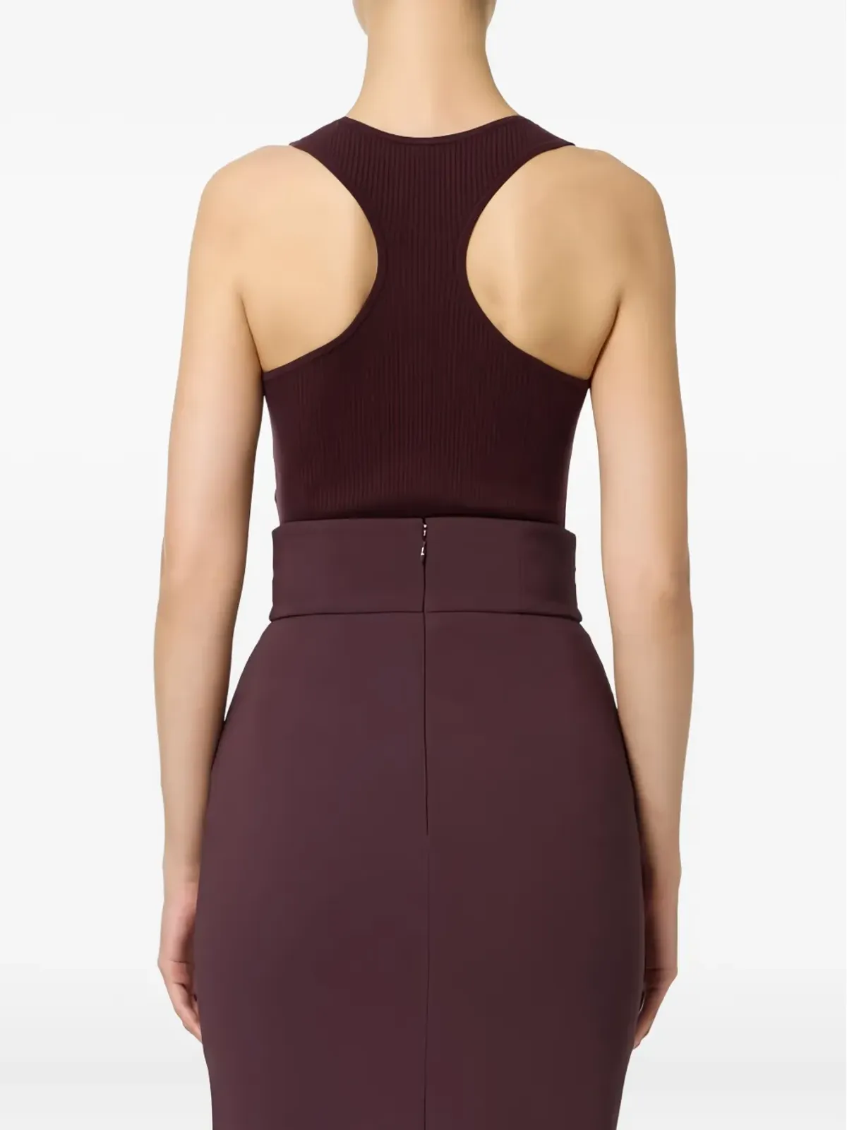 Elisabetta Franchi リブ編み バストポケット タンクトップ - 画像3