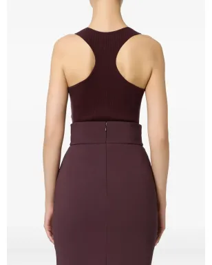 Elisabetta Franchi リブ編み バストポケット タンクトップ - サムネイル3