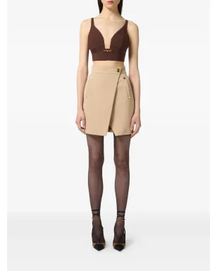 Elisabetta Franchi ジュエルディテール トップ - ブラウン - サムネイル2