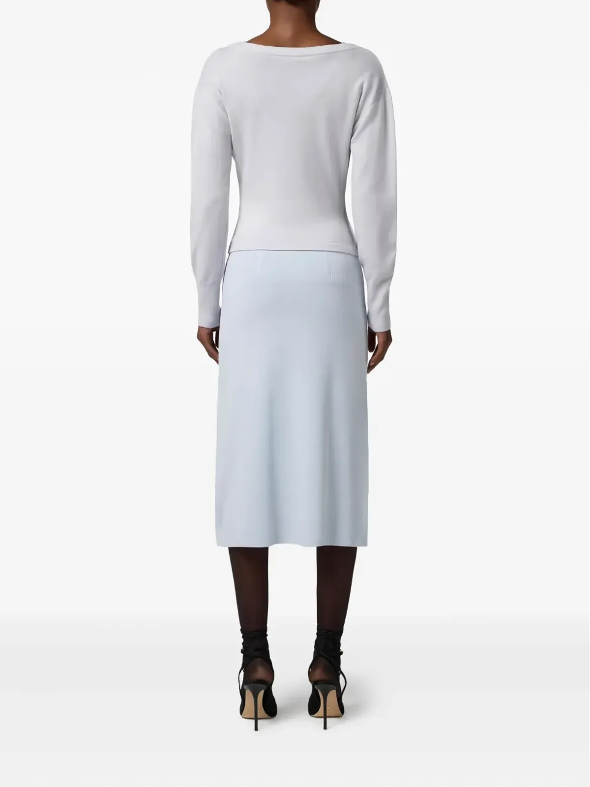 Elisabetta Franchi クロスオーバーボタンセーター - ニュートラルカラー - 画像3