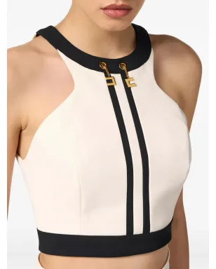 Elisabetta Franchi カラーブロックチェーンディテールトップ - サムネイル5