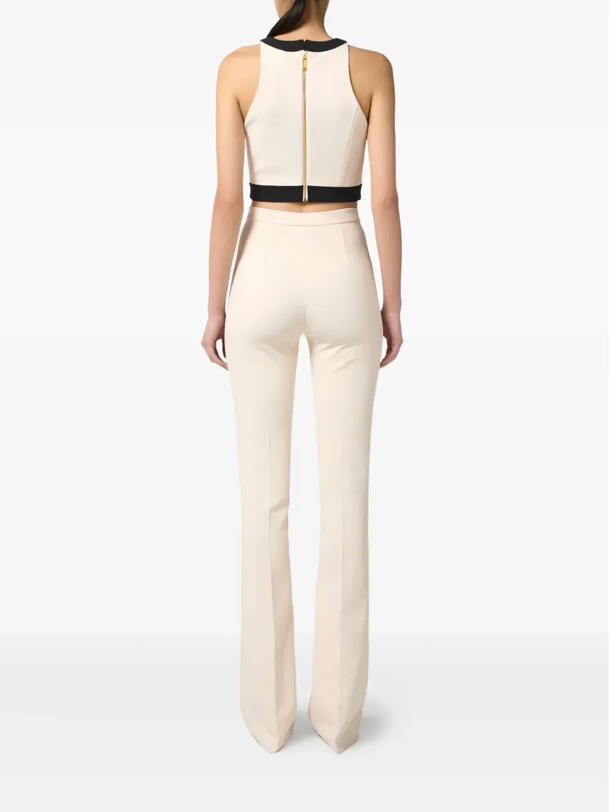 Elisabetta Franchi カラーブロックチェーンディテールトップ - 画像3