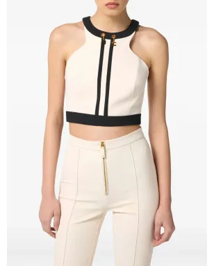 Elisabetta Franchi カラーブロックチェーンディテールトップ - サムネイル4