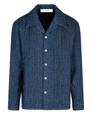 Séfr camp collar WES shirt - Blue - サムネイル1