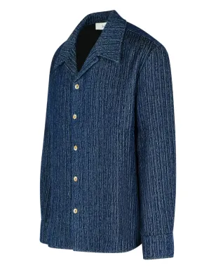 Séfr camp collar WES shirt - Blue - サムネイル3