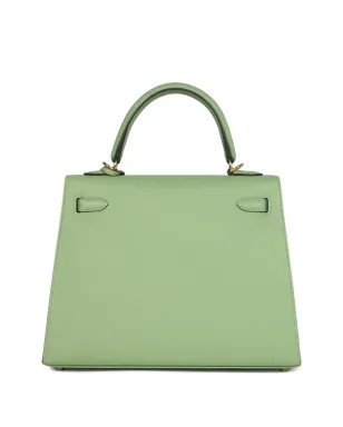 Hermès ビンテージ ケリー・セリエ25 レザー トートバッグ - グリーン - サムネイル2