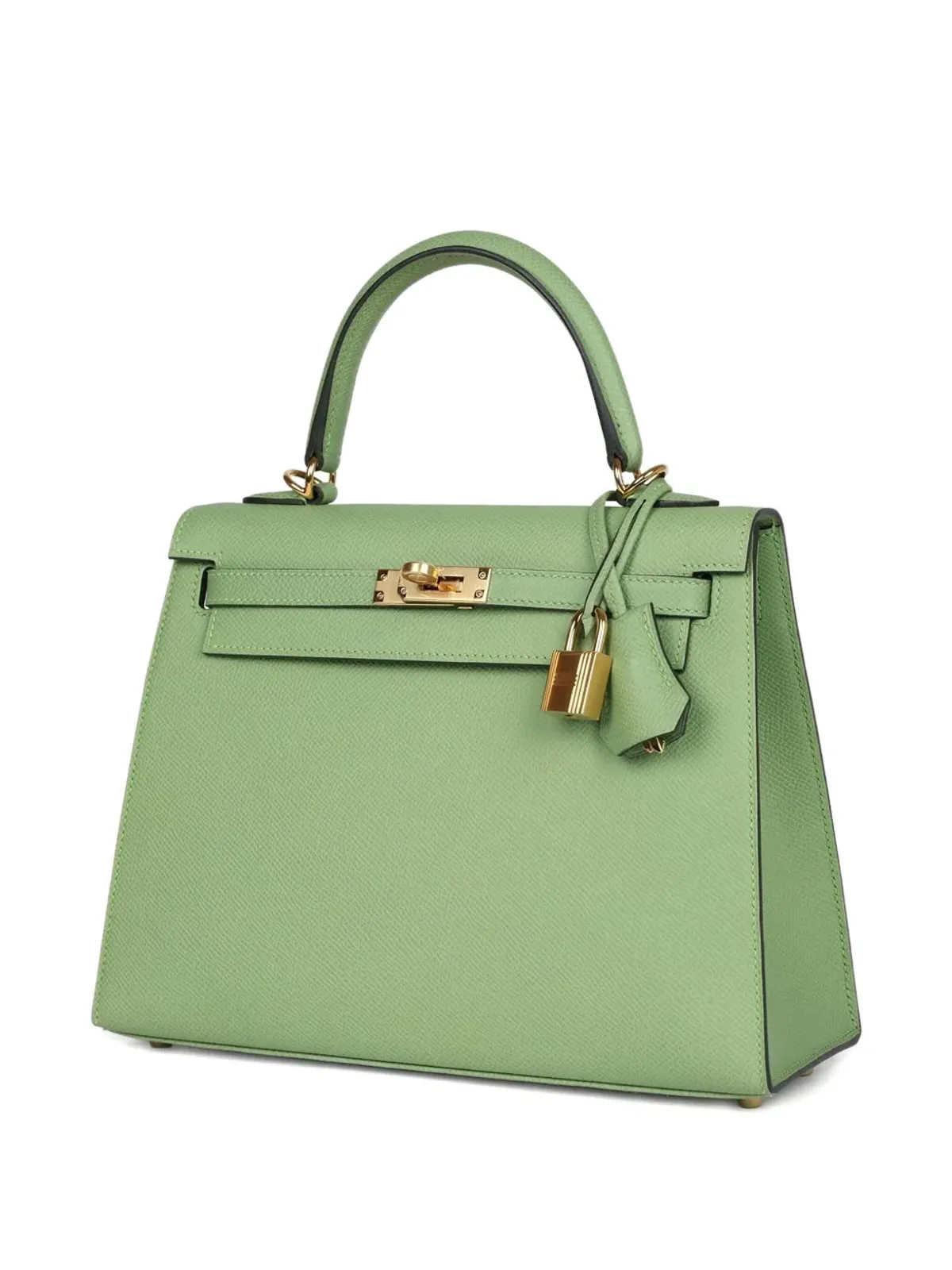 Hermès ビンテージ ケリー・セリエ25 レザー トートバッグ - グリーン - 画像3