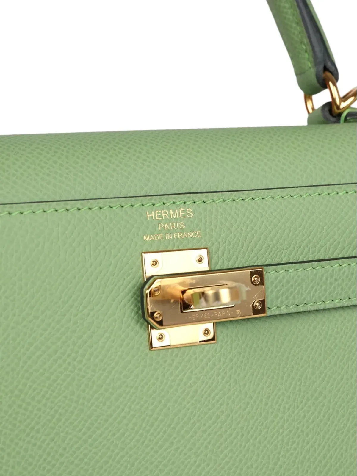 Hermès ビンテージ ケリー・セリエ25 レザー トートバッグ - グリーン - 画像4