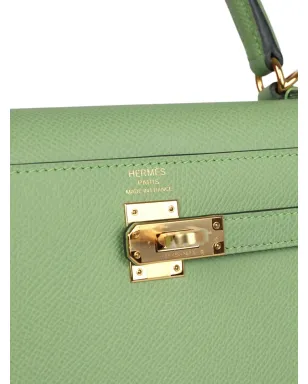 Hermès ビンテージ ケリー・セリエ25 レザー トートバッグ - グリーン - サムネイル4