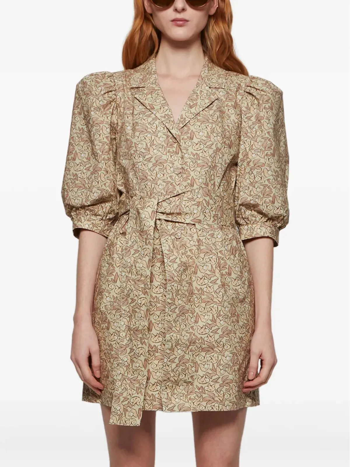 Lhd Casitas puff-sleeve belted dress - 画像3