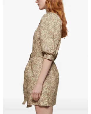 Lhd Casitas puff-sleeve belted dress - サムネイル4