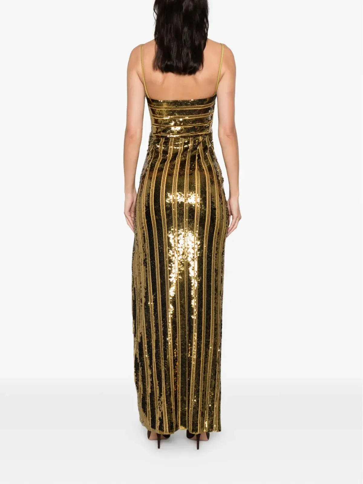 Galvan London sequin bandeau gown maxi dress - Yellow - 画像4
