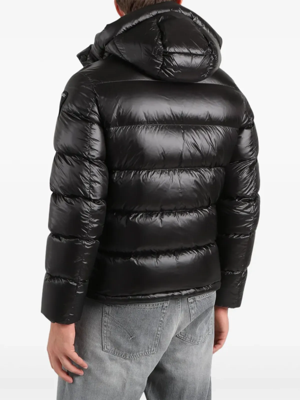Blauer フード付きパデッドクリッパーコート - 画像3