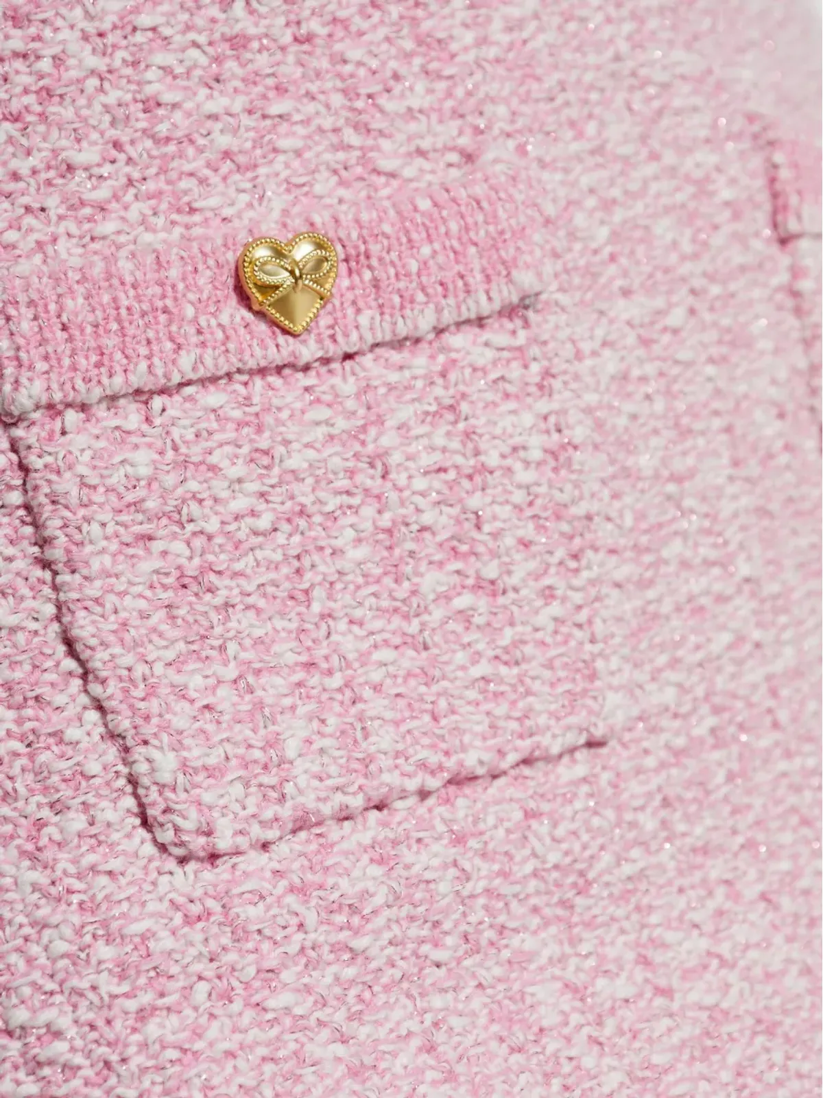 LoveShackFancy エリリアナ ポケット ハートボタン ミニスカート - 画像4