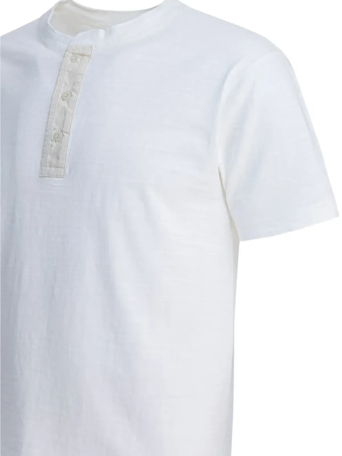 Buzz Ricksons コットン ヘンリーネック Tシャツ - White - 画像3