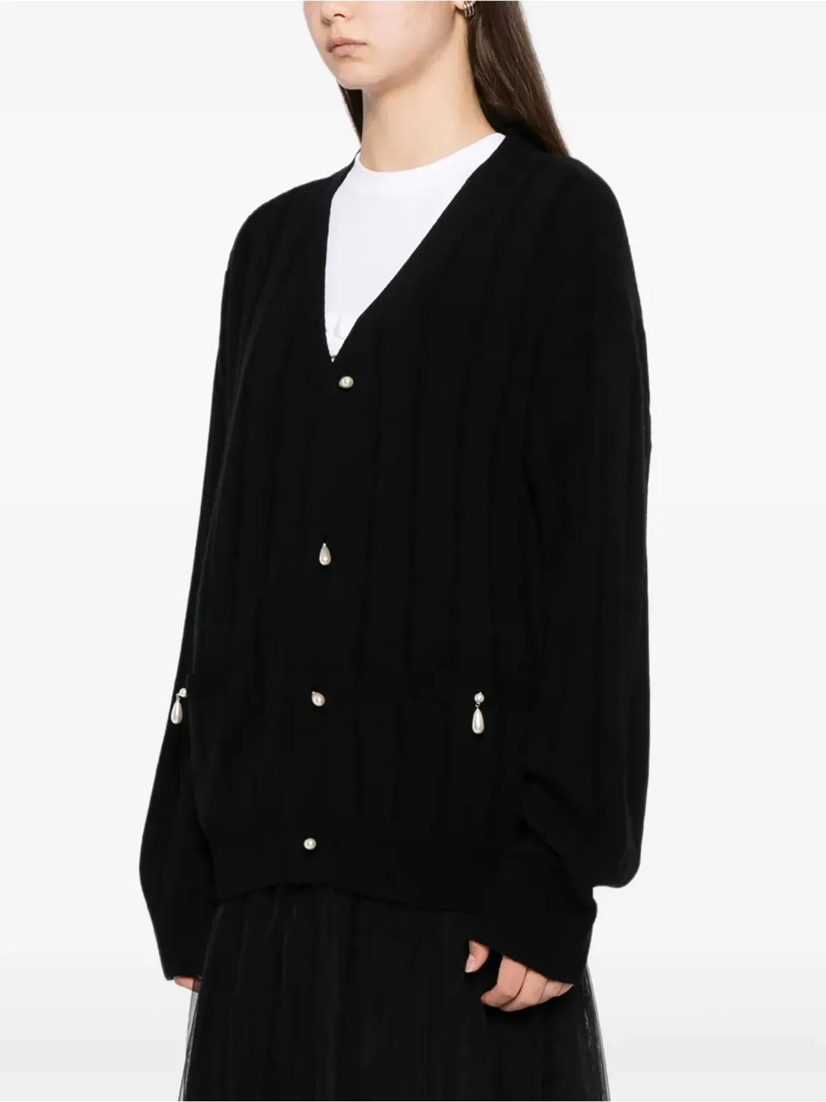 Kimhekim パール付きウールカーディガン - 画像3
