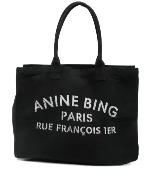 ANINE BING キャンバス ロゴ トートバッグ - サムネイル1